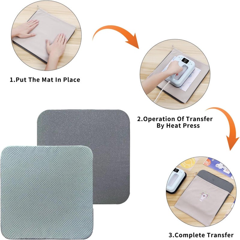 EasyCount E Heat Press Mat for Easy Press Both Sides Applicable (15" x 15"), Heat Press Pad for Cricut Easypress/Easypress 2 & HTV Craft Vinyl Ironing Insulation Transfer Projects - Image 5